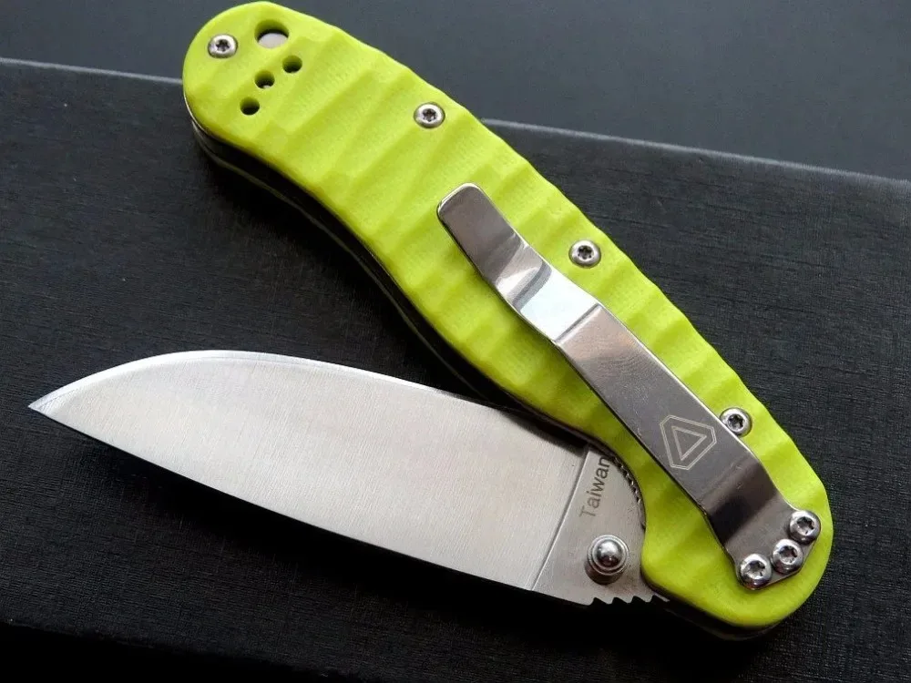 Eafengrow-cuchillo plegable R2 con superficie de luz de arena, hoja de AUS-8, mango G10, herramienta EDC para acampar al aire libre, Navajas de bolsillo de supervivencia