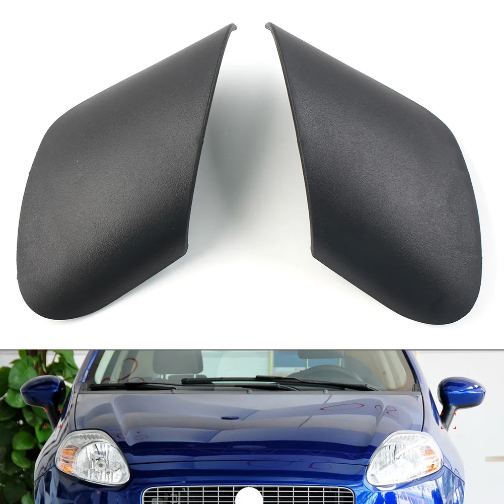 Matte Black Car Exterior Mirror Holder Cover For Fiat Punto For Abarth Punto 735596884 735596883