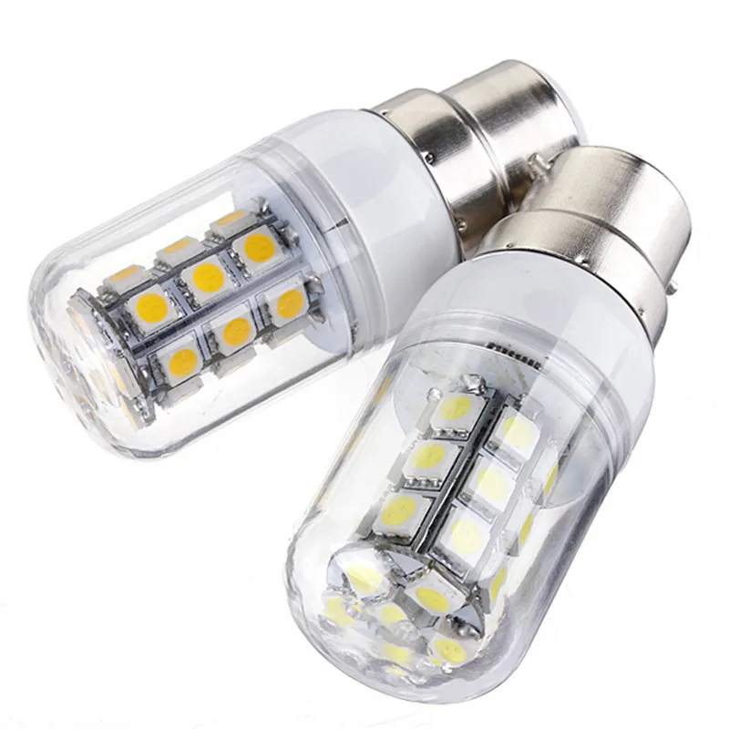 3W LED Light Bulb B22 SMD5050 27LEDs Energy Saving Corn Light Spotlight Bulb Lamp For Home Lighting Warm White