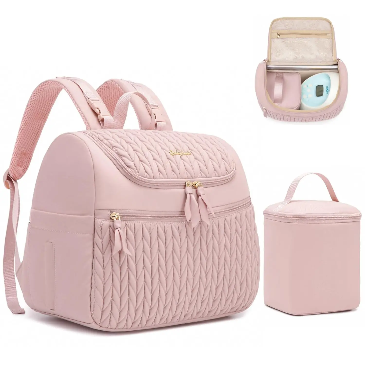 

Breast Pump Bag for Spectra S1/S2 & Medela, Insulated Cooler Backpack, Lightweight Water-Resistant Diaper Bag for Work Travel