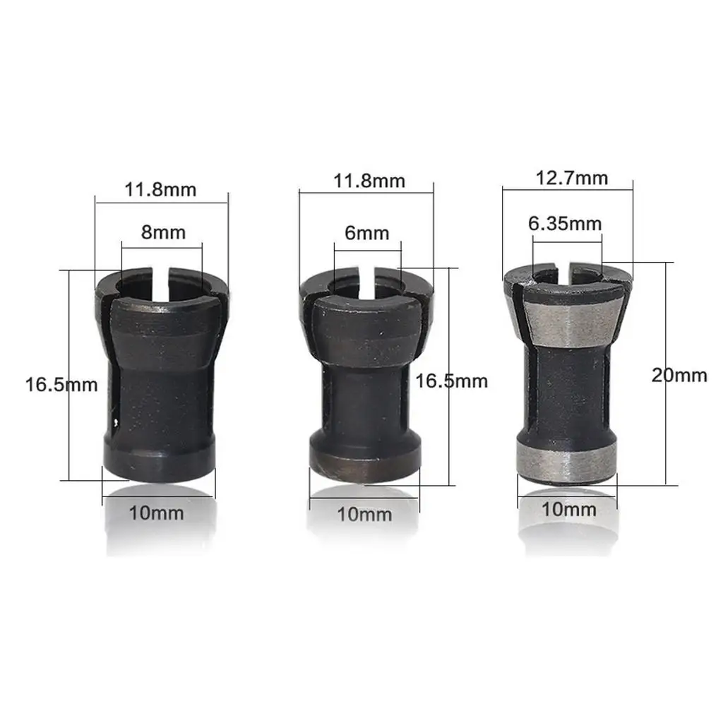 6/6.35/8mm, Collet Chuck Head for Electric Router Milling Cutter Woodworking
