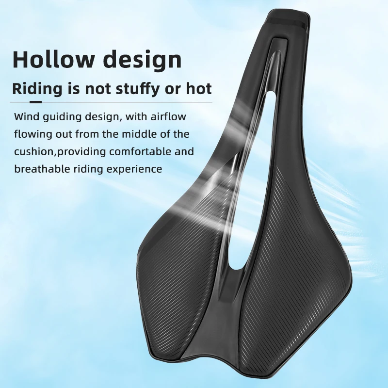 OFFBONDAGE Cycling Saddle MTB Hollowed-out Breathable Shock Absorption Non-slip PU Comfortable Lightweight Bicycle Accessories