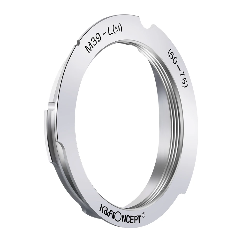 K&F Concept New Lens Adapter for Leica M39 50mm/75mm Lenses to Leica M Camera Body Mount Adapter Non-SLR Accessories Replacement