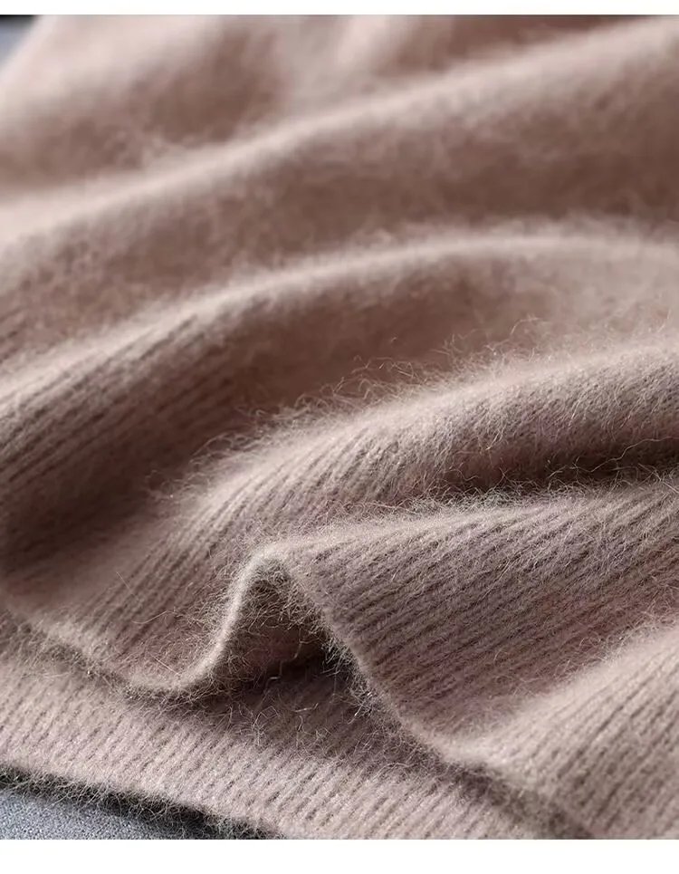 Herrenpullover, kurzärmelig, Sommer-Nerzstrickpullover, lockerer Rundhalsausschnitt, einfarbig, halbe Ärmel, einfaches T-Shirt, lässiges Oberteil – Detail 11