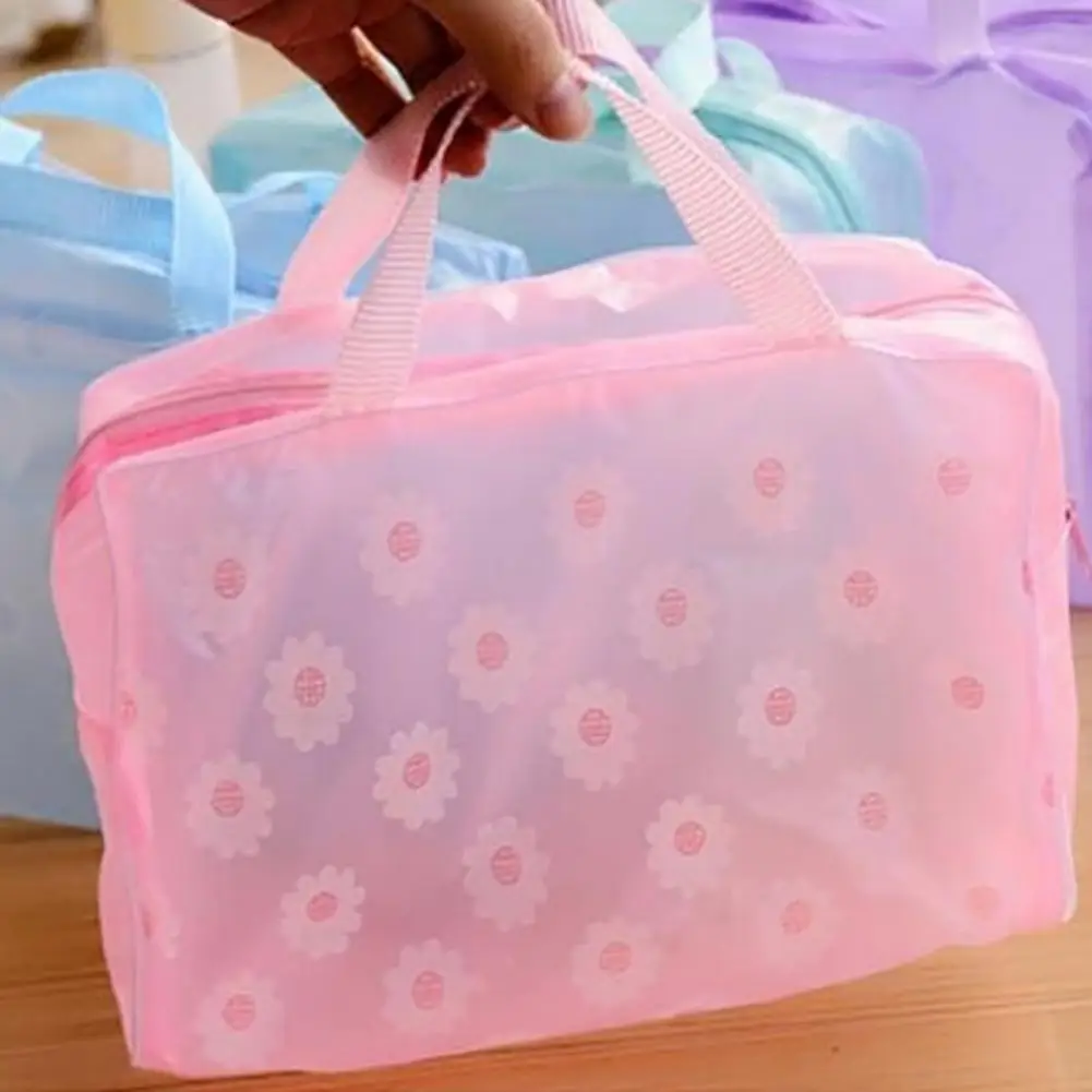 PVC Waterproof Women Makeup Bags Travel Cosmetic Bag Toiletries Organizer Girls Portable Beach Toiletries Bag Bathroom Wash Bag