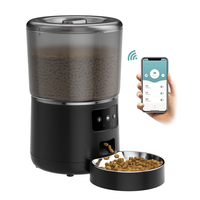 Dog Cat Smart Pet Feeder Wifi Mobile Phone App Remote Control Microchip Automatic Pet Feeder With 4L