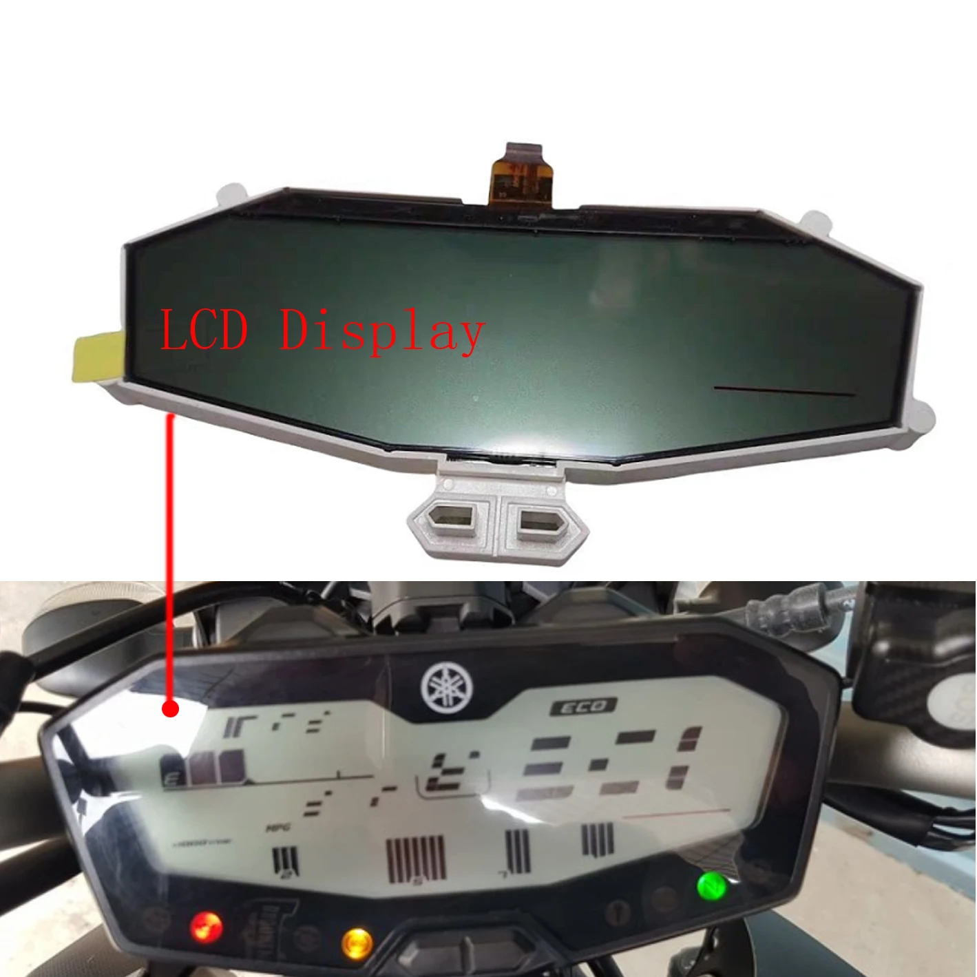 New Replacement LCD Display For YAMAHA MT07 MT-07 / FZ-07 / Tracer 700 2014-2020 Speedometer Lcdscreen Instrument LCD Screen