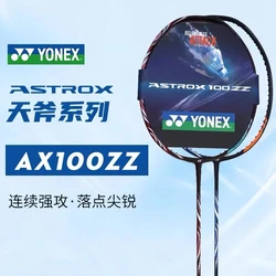 Yonex-プロのバドミントンラケット,ライン付き,カスタマイズ可能なカーボン,20〜28ポンド,ax100zz