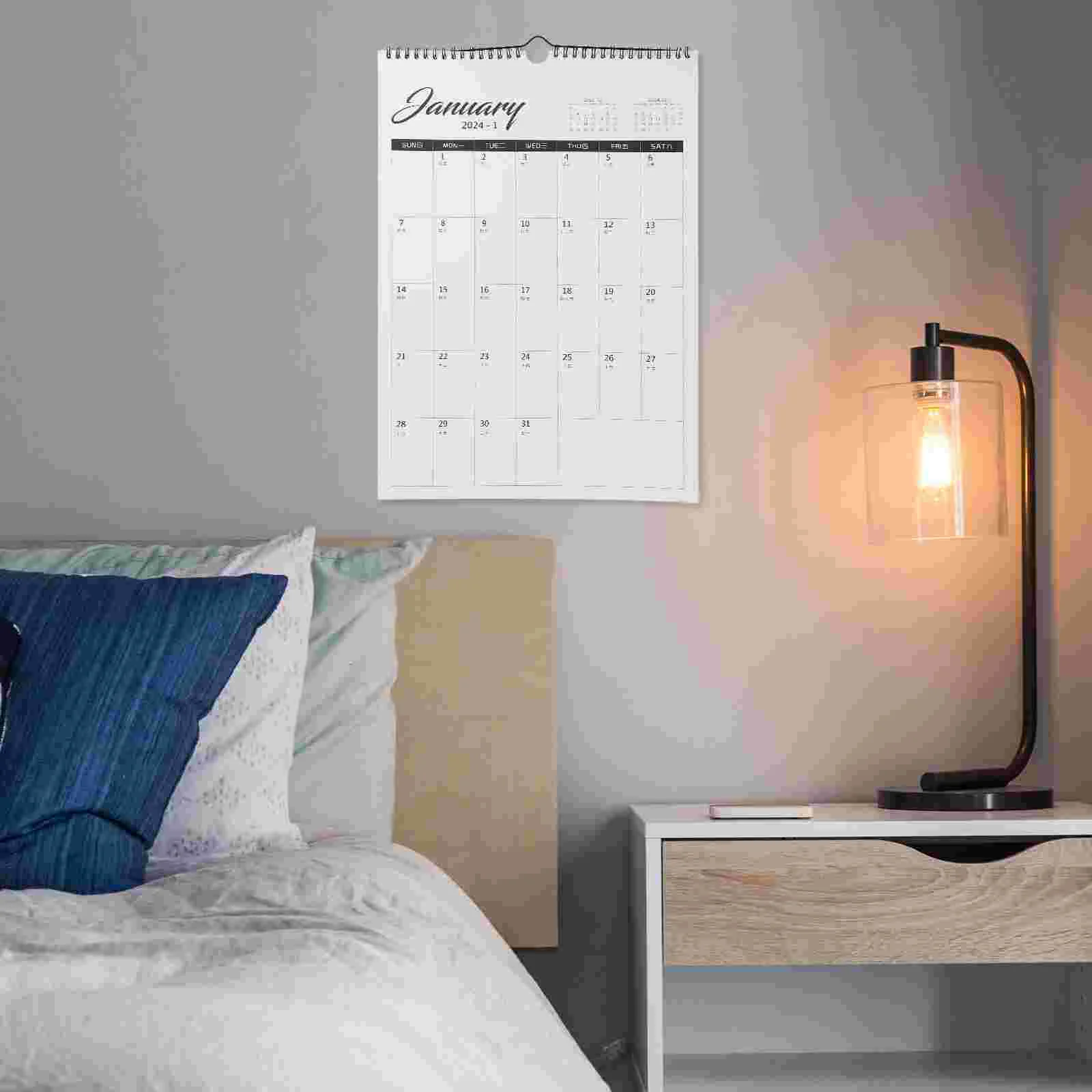 

2024 Wall-mounted Calendar A3 Planner Work Punch (Happiness Edition) (20239-202412) Delicate