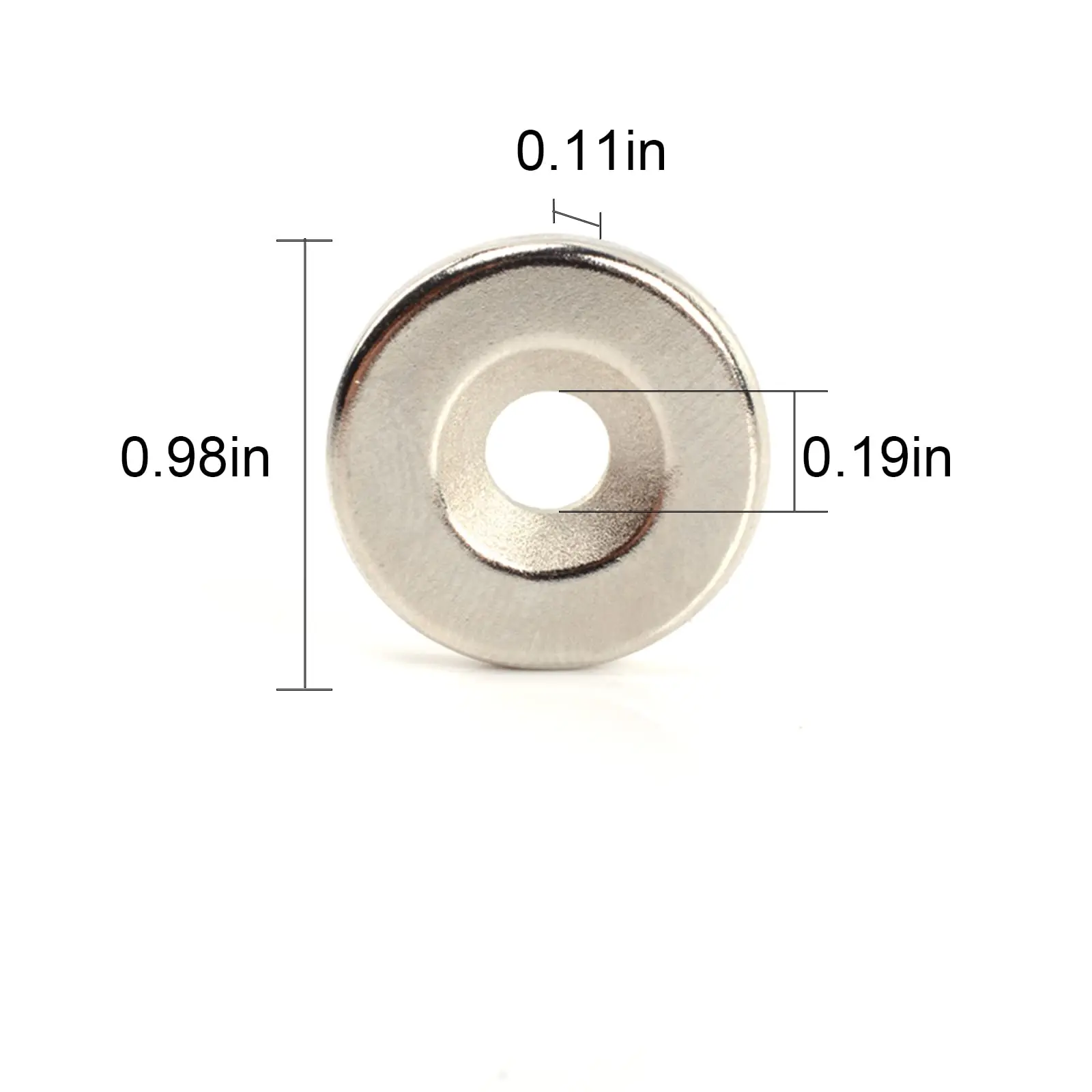 5Pcs 25x3 Hole 5mm Strong Neodymium Magnets Ring Disc Heavy Duty Round Permanent Rare Earth Magnets Hole for Cabinets Cruise Cra