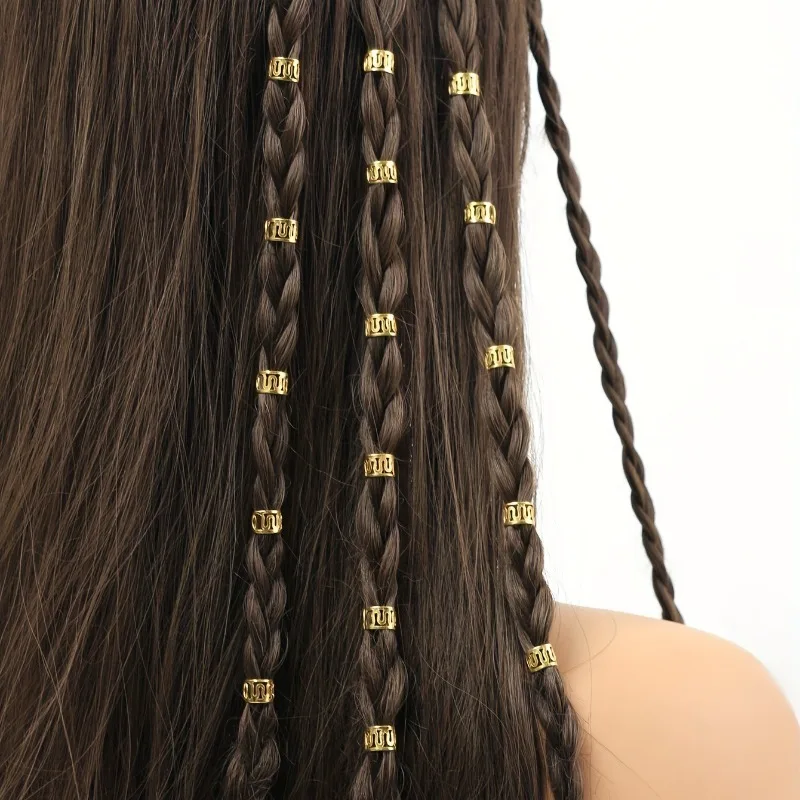 

40pcs hollow Out Hair Ring, Dreadlocks Beads Hair Braid Rings Clips Dread Locks Hair Braiding Metal Cuffs Decoration/Accessories