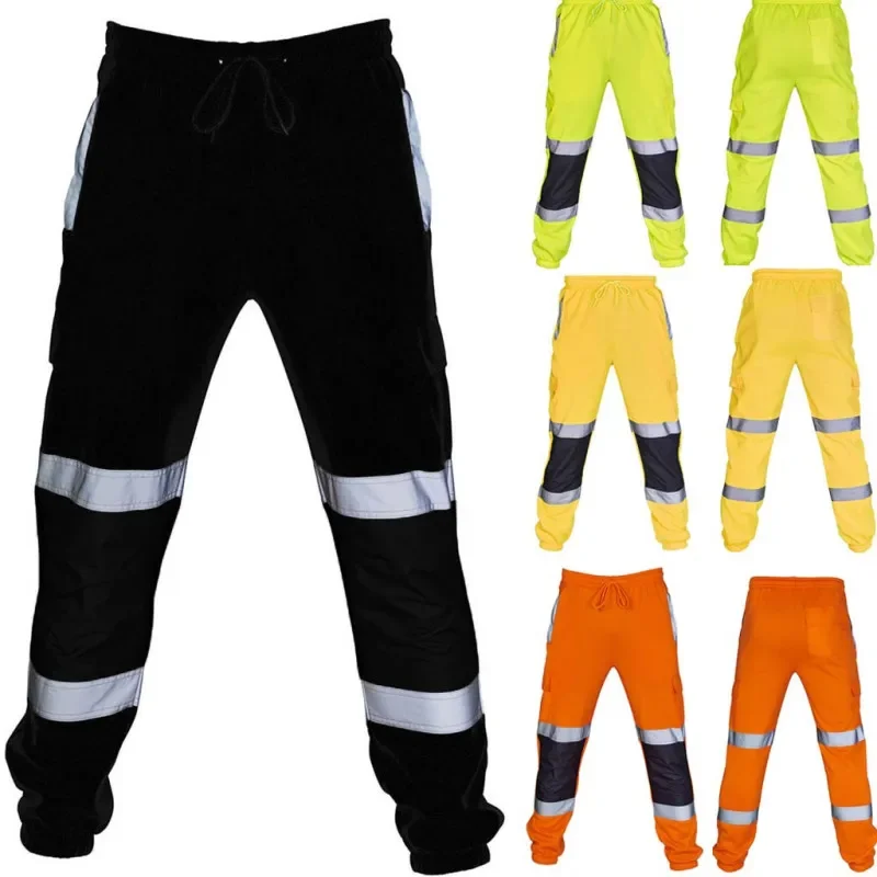 

Mens Reflective Multi-pocket Training Sports Pants Trousers Cycling Windproof Fold Sweatpants Casual Pocket Work Pants Joggers