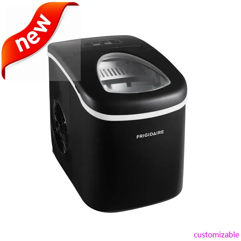 

Новый стиль, новый льдогенератор EFIC101-BLACK для столешницы, 26 фунтов, регулируемый размер кубиков льда, портативный льдогенератор для дома