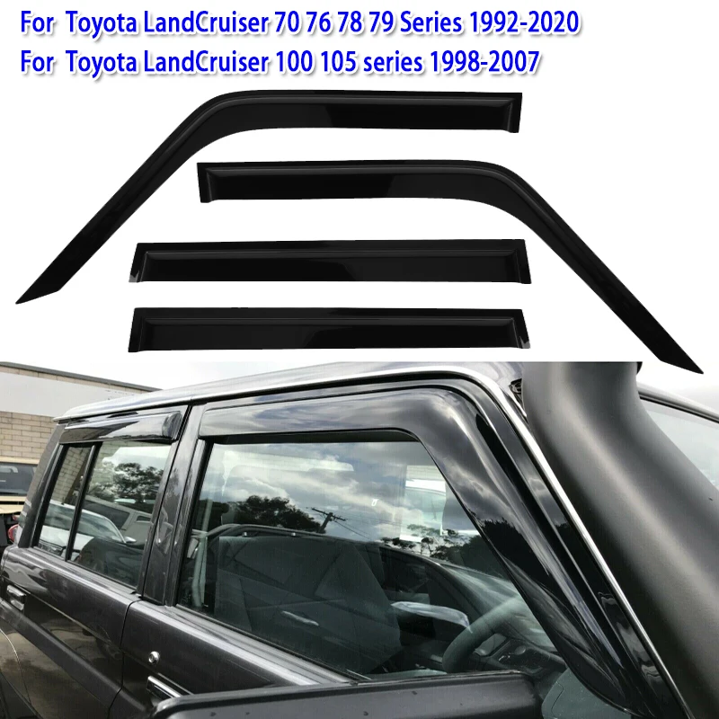 Car Side Window Wind Deflectors for Toyota LandCruiser 70 76 78 79 Series 1992-2020/100 105 Series 1998-2007