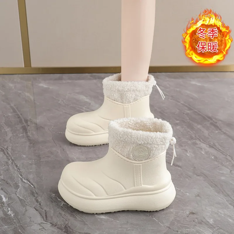 

Winter Waterproof Snow Boots High-top Women's Shoes Slip-On Cotton-Lined Boots Outdoor Non-slip Warm Boots Snowland Casual Shoes
