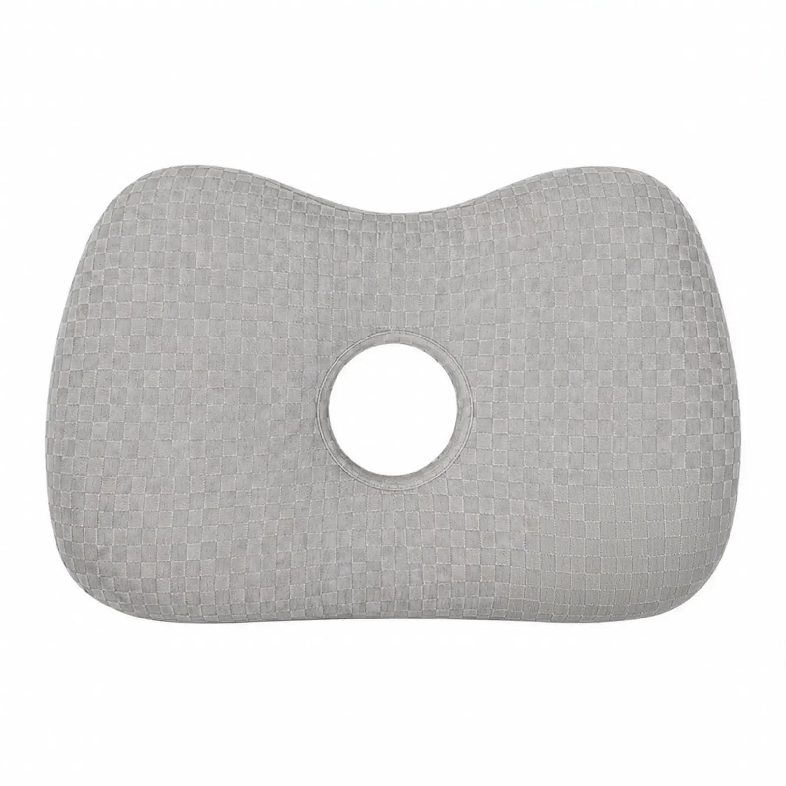 Ear Relief Pillow with Hole for Side Sleepers Ergonomic Design Curved Edges Textured Cover for Healing Pierced Ears