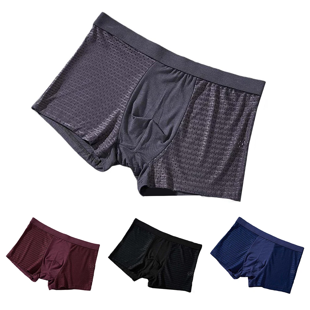 Breathable Boxershorts Men Underwear Active Lifestyle Grey 5 Spandex Blend 95 Polyester Material Classic Style