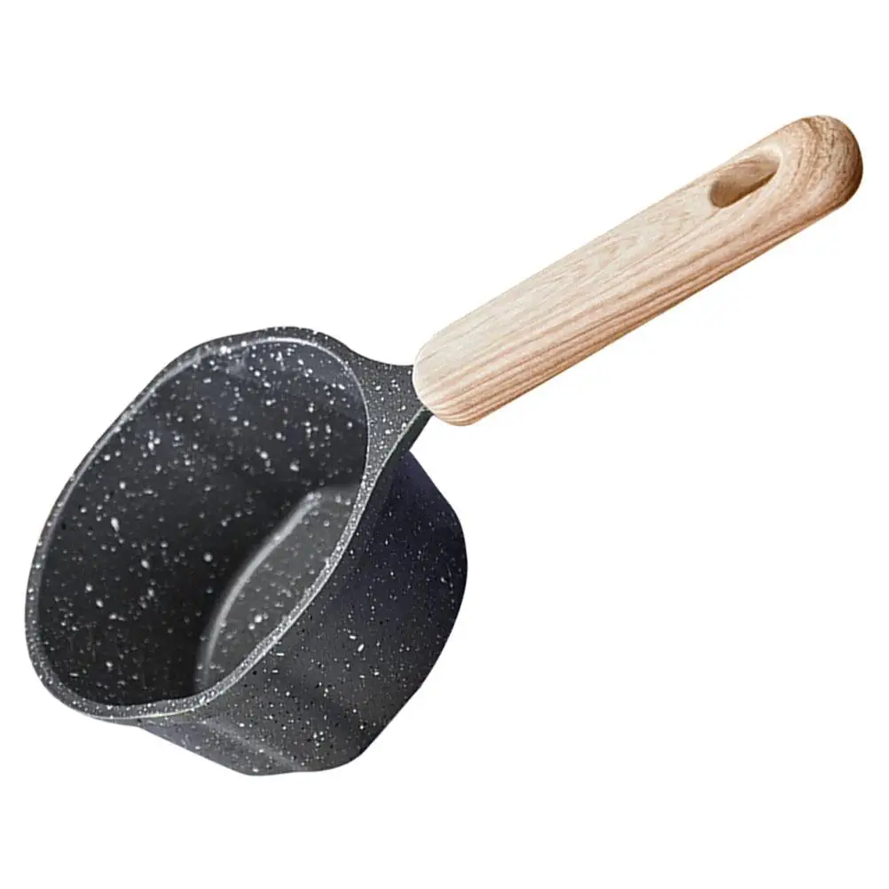 

Small Milk 250ml Thickened Nonstick Coating Even Heat Distribution Kitchen Sauce Metal Oil Pot Spout Small Pot