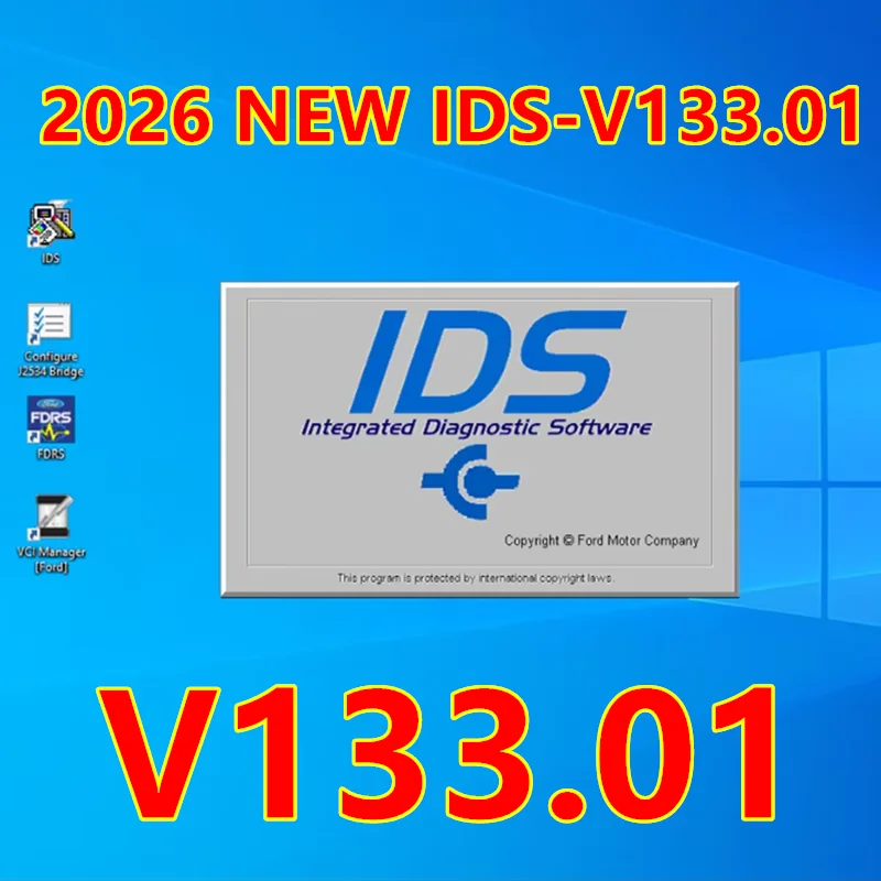 2026 NEW IDS-V133.01 Multi-Language For Fo-rd VCMII OBD2 Scanner Diagnostic Tools with Autroniq A100, A200 Installation Help