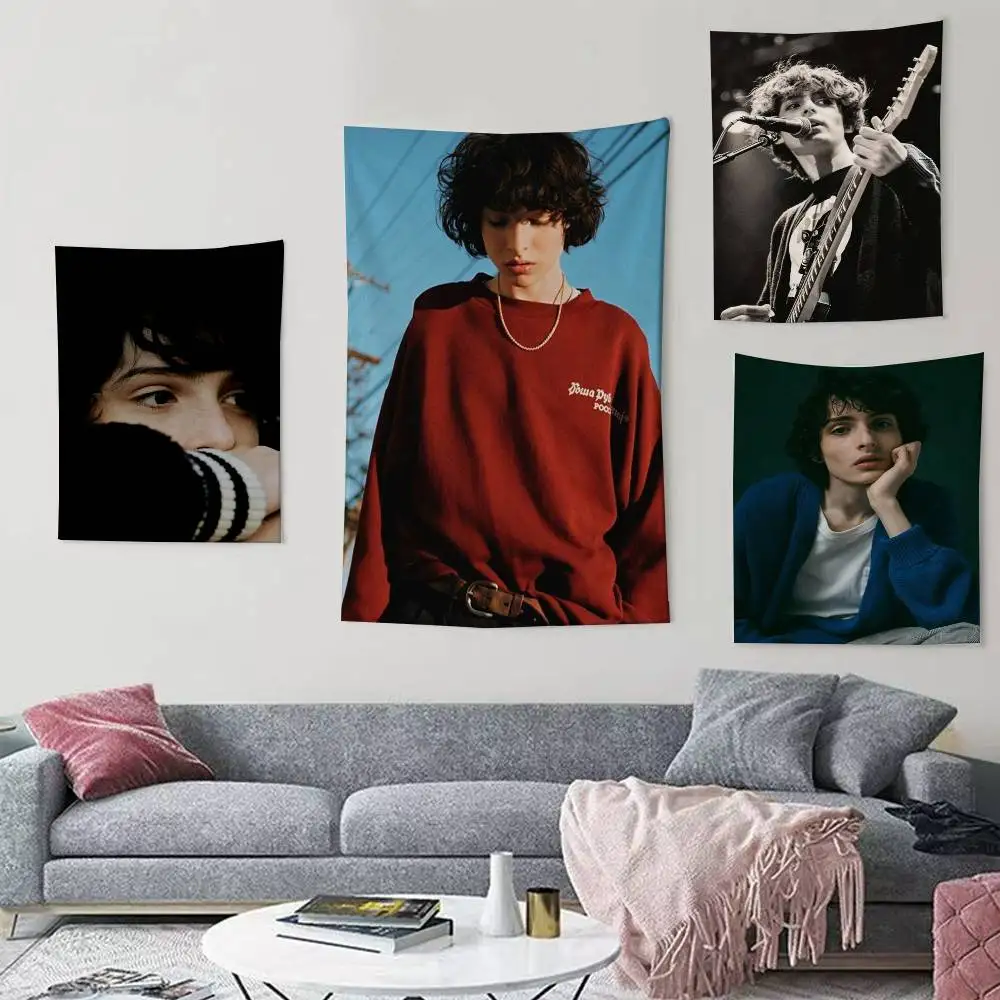 

Finn W-Wolfhard Flags Wall Hanging Background Art Banner for Bedroom Home Outdoor Decor