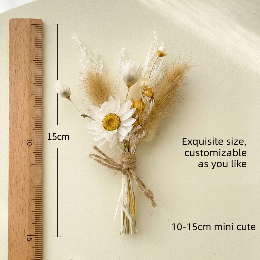 Mini Dried Flower Bouquet Natural Preserved for Home Table Decor Wedding Party Favor Gift Souvenir Corsage Photography Prop view 3