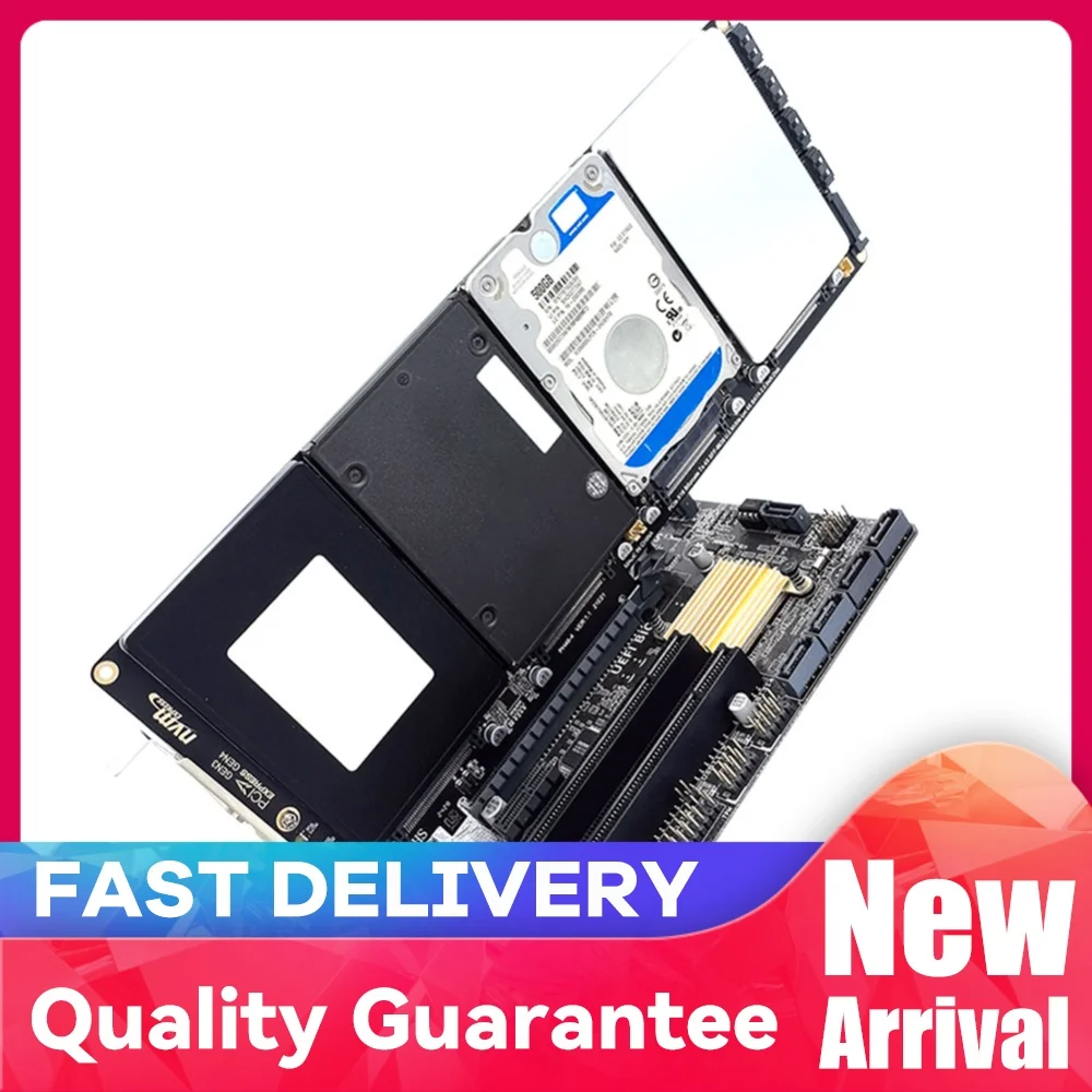 4-Port U2 NVME 2.5Inch SATA SSD Adapter Card Motherboard Support PCIe X4x4x4x4 Bifurcation U.2 PCIe Adapter for PC