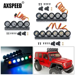 AXSPEED Simulation Roof Lights Bar 4/5/6 LED Spotlight for TRX-4 Axial SCX10 D90 1/10 RC Crawler Car Truck Model Upgrade Parts