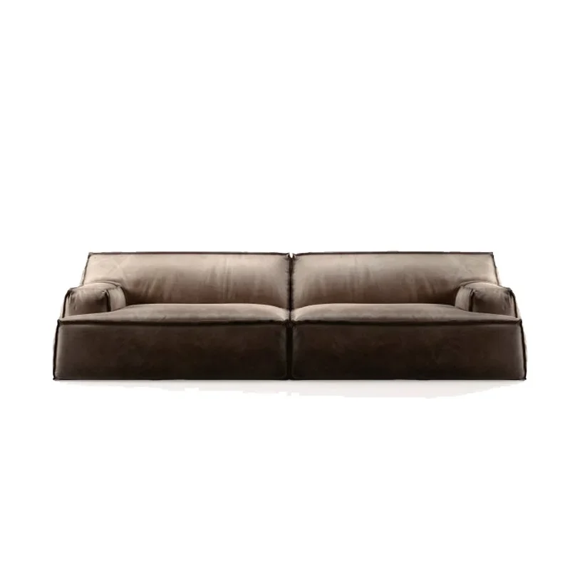 

Designer Italian minimalist double, sofa, straight row small apartment living room sofa