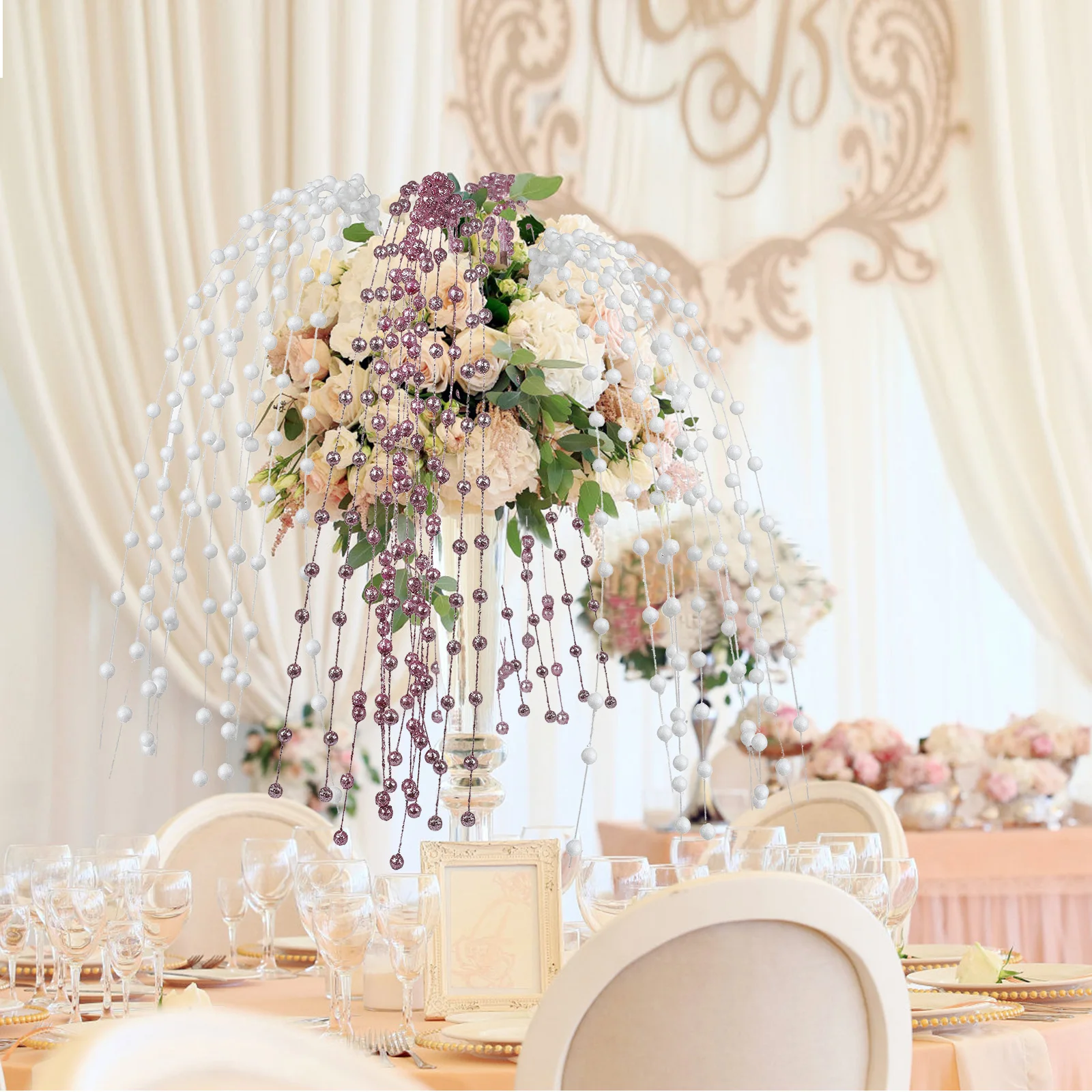Decoración de tallo de bayas de Navidad, flores falsas, exhibición de sala de estar, accesorios de arreglo de boda, plantas de imitación