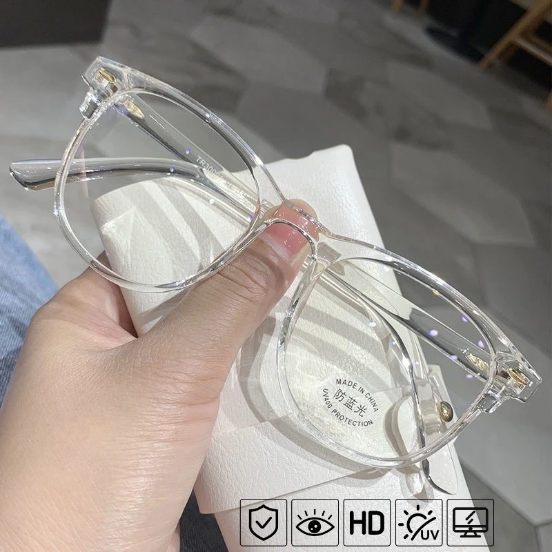 Neue Vintage transparente Computer Brille Rahmen Frauen Männer Anti Blaulicht Brillen Blocking Brille optische Brille