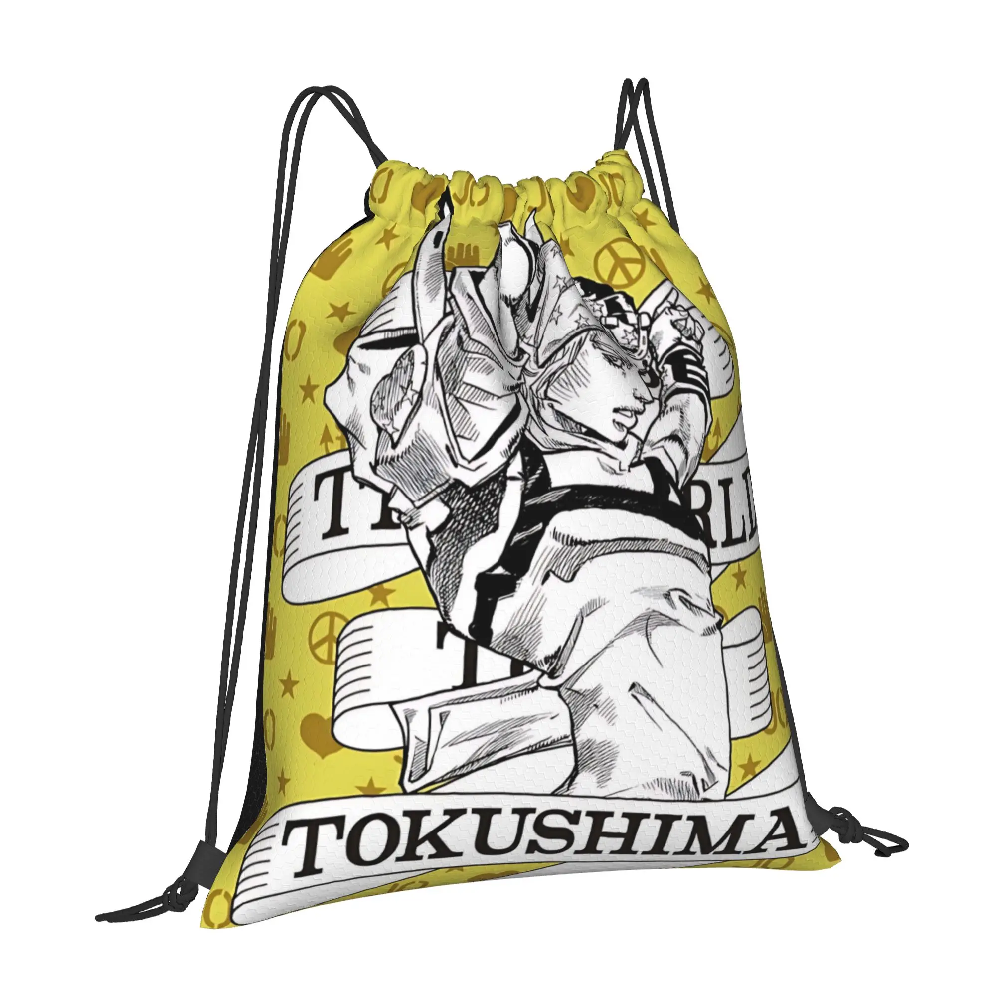 gym Pouch Jojo's Bizarre Adventure World  Drawstring Bags Men Women Storage Backpack Teenager Travel Bag Multi-function Pocket
