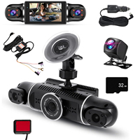 4 Channel Car Dash Cam 360° RotationDriving Camera 1080P Night Vision Loop Recording 24H Parking Monitor support GPS WiFi