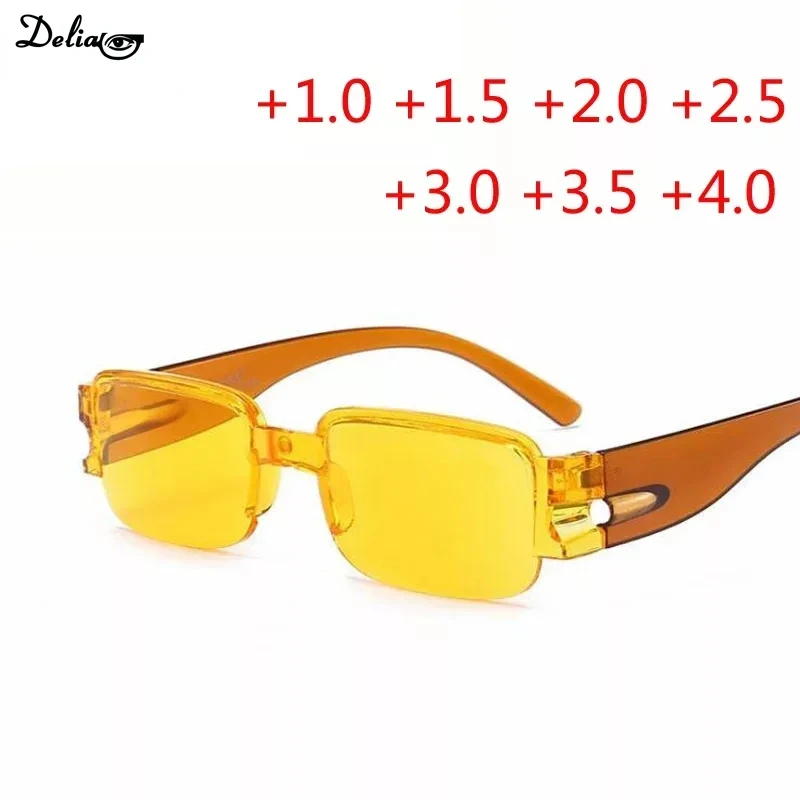 Yellow or White Rimless Reading Glasses for Magnetic Therapy Ultralight Presbyopia Lenses +1.0 + 1.5 + 2.0 + 2.5 + 3.0 + 3.5