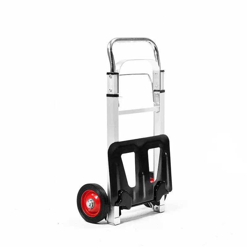 Aluminum Alloy Silent Trolley Luggage Cart Folding Portable Trolley Cart Shopping Cart Truck Small Trailer
