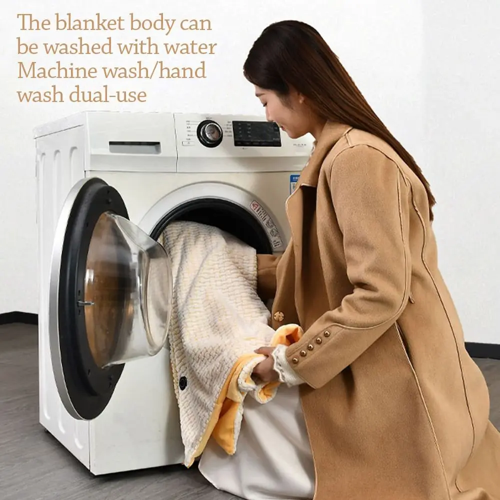 المنزلية يمكن ارتداؤها USB بطانية تسخين كهربائي قابل للغسل الملابس الدافئة التدفئة اللفة بطانية المحمولة شال بطانية لفصل الشتاء #3