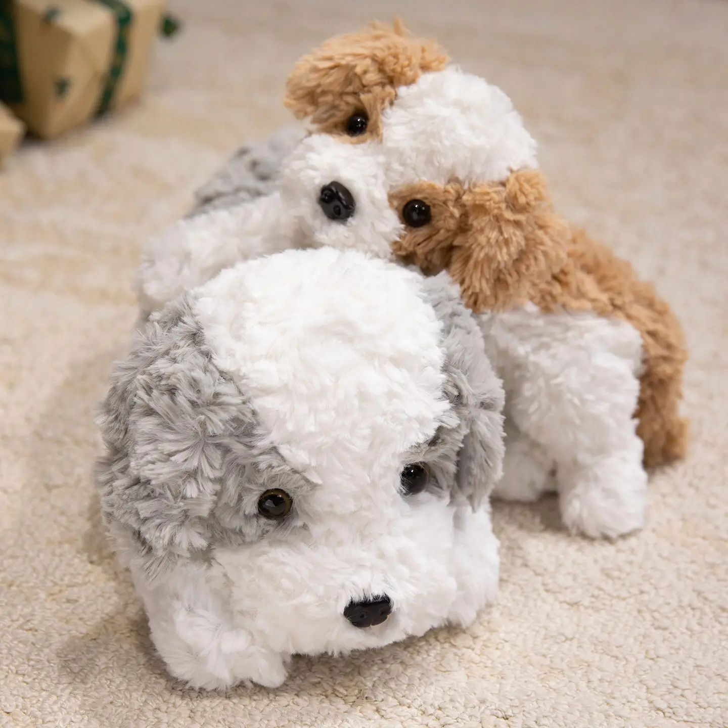 32/42/48CM Simulation Liegen Welpen Hund Plüsch Spielzeug Weiche Stofftier Puppe Weiche Hund Kissen Begleiten geschenke – Detail 5