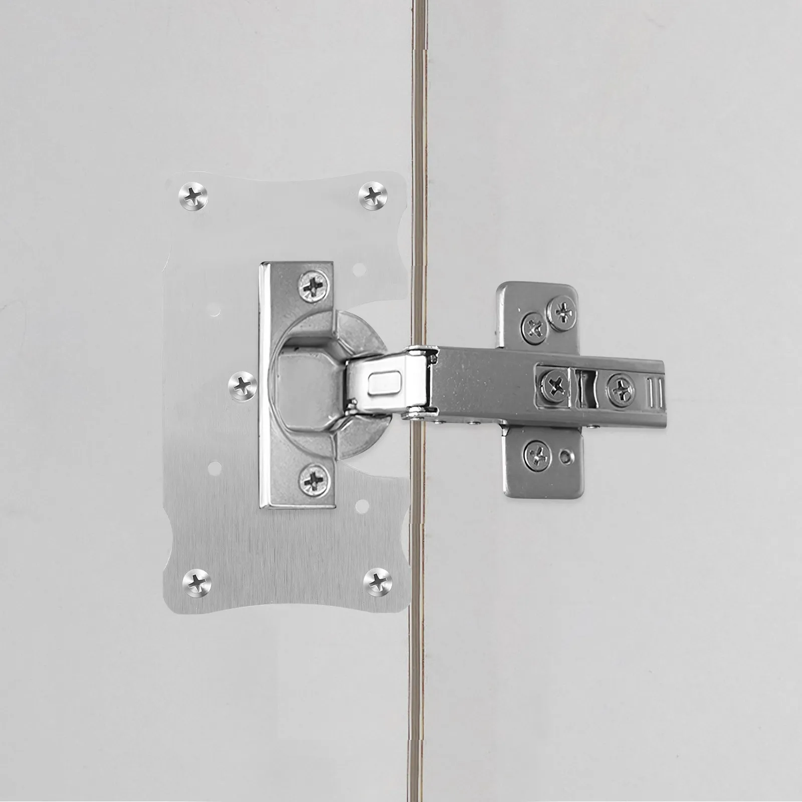 

10Pcs Steel Cabinet Hinge Repair Plates Rust Resistant Door Hinge Repair Kit Design Mending Plates for Wood Furniture