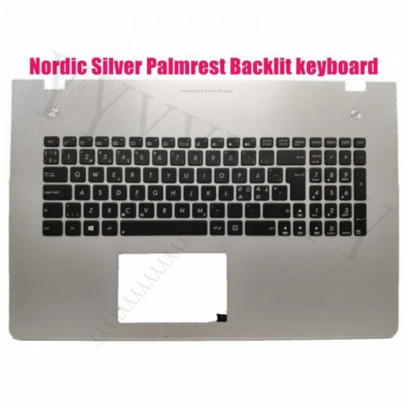 

QQ Nordic Silver Palmrest Клавиатура с подсветкой для Asus N76V N76VB N76VJ N76VM N76VZ