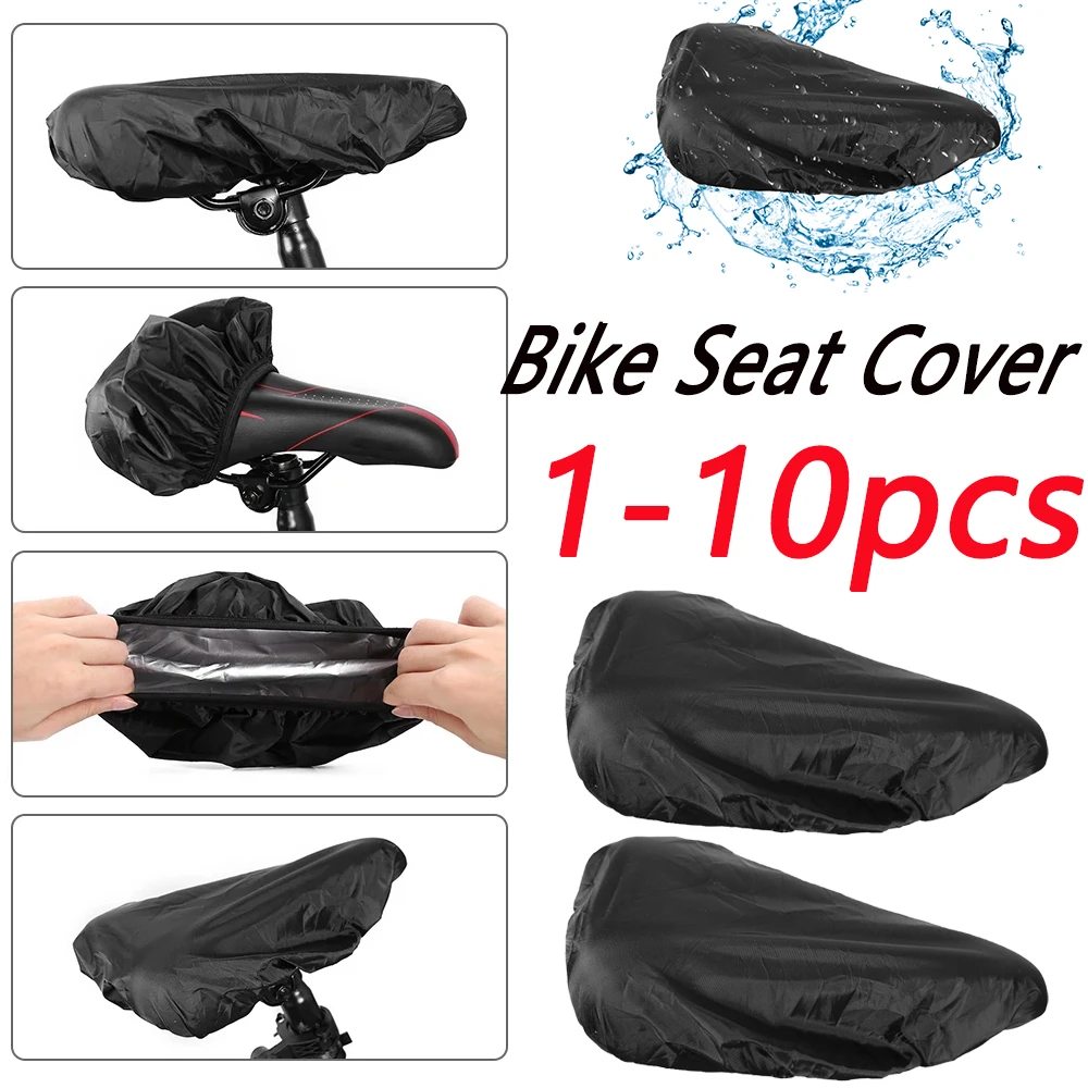 1-10pcs Waterproof Bike Seat Cover Washable Bike Seat Rain Cover Universal Rain Dust Protective Cushion For Mountain Bike Parts