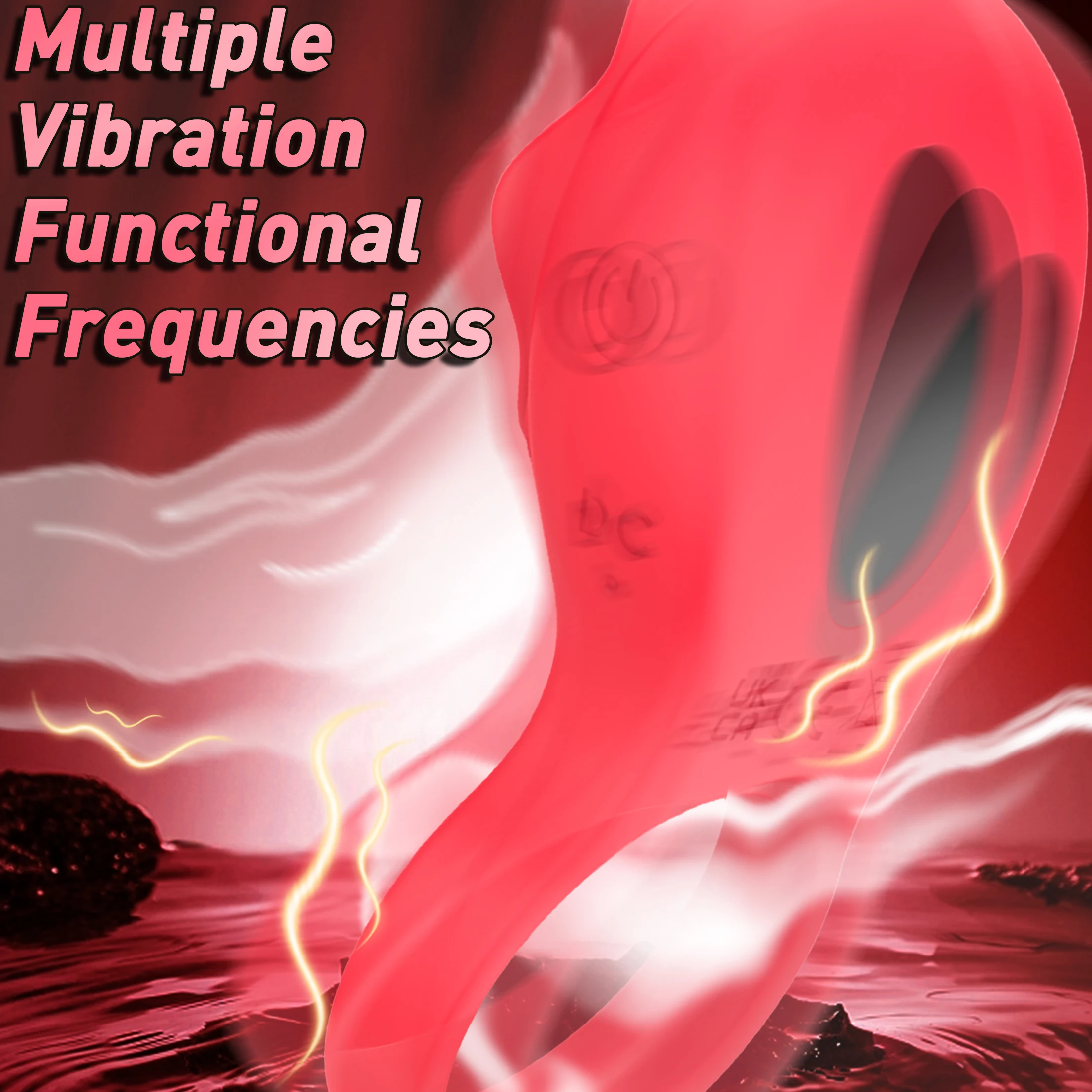 Vibrating Cock Ring with Rose Clitoral Stimulator, Pleasure Penis Ring Vibrator Couples Adult Sex Toys for Men Women, 7 Vibratio view 2