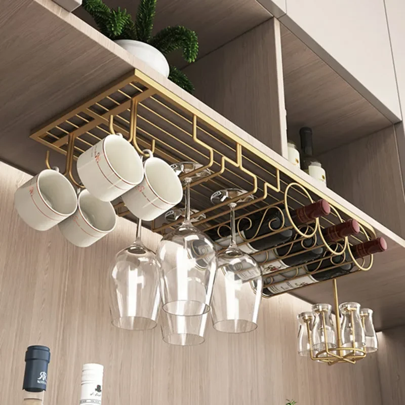 European red wine rack upside down household glass hanging ornament modern simple multi-functional bar counter rack