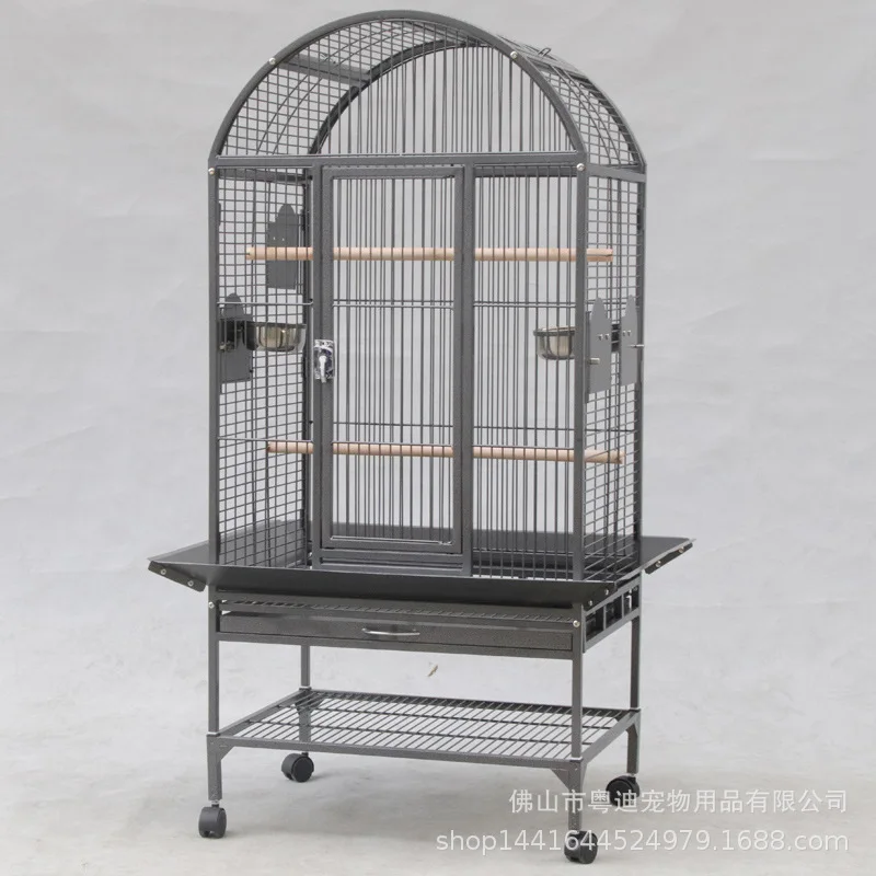 Bird Villa Large Deluxe Metal Breeding Cage Baked Iron Eclectic Sunflower Grey Parrot Cage