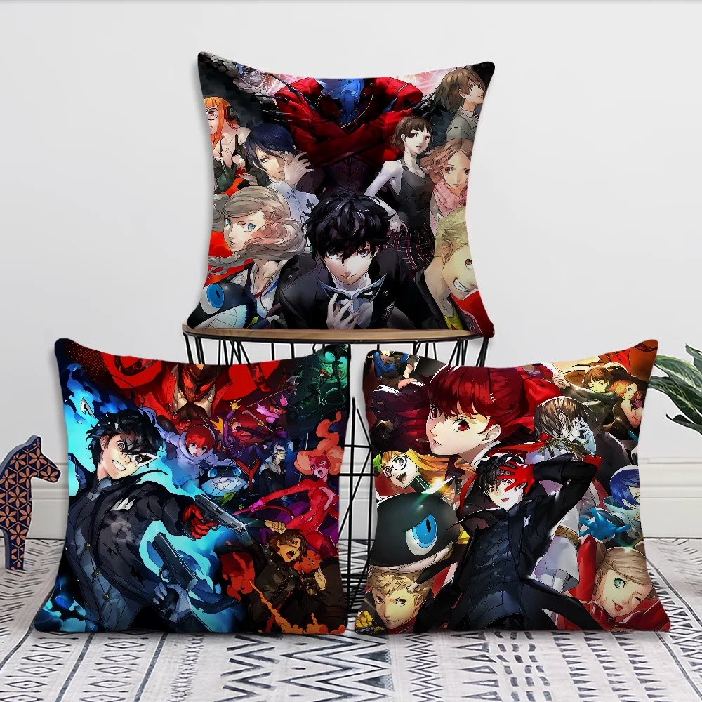 Game Comfortable soft Pillow Case P-Persona S-Strikers 5 for Sofa Living Room Home office Decor and Protective Covers