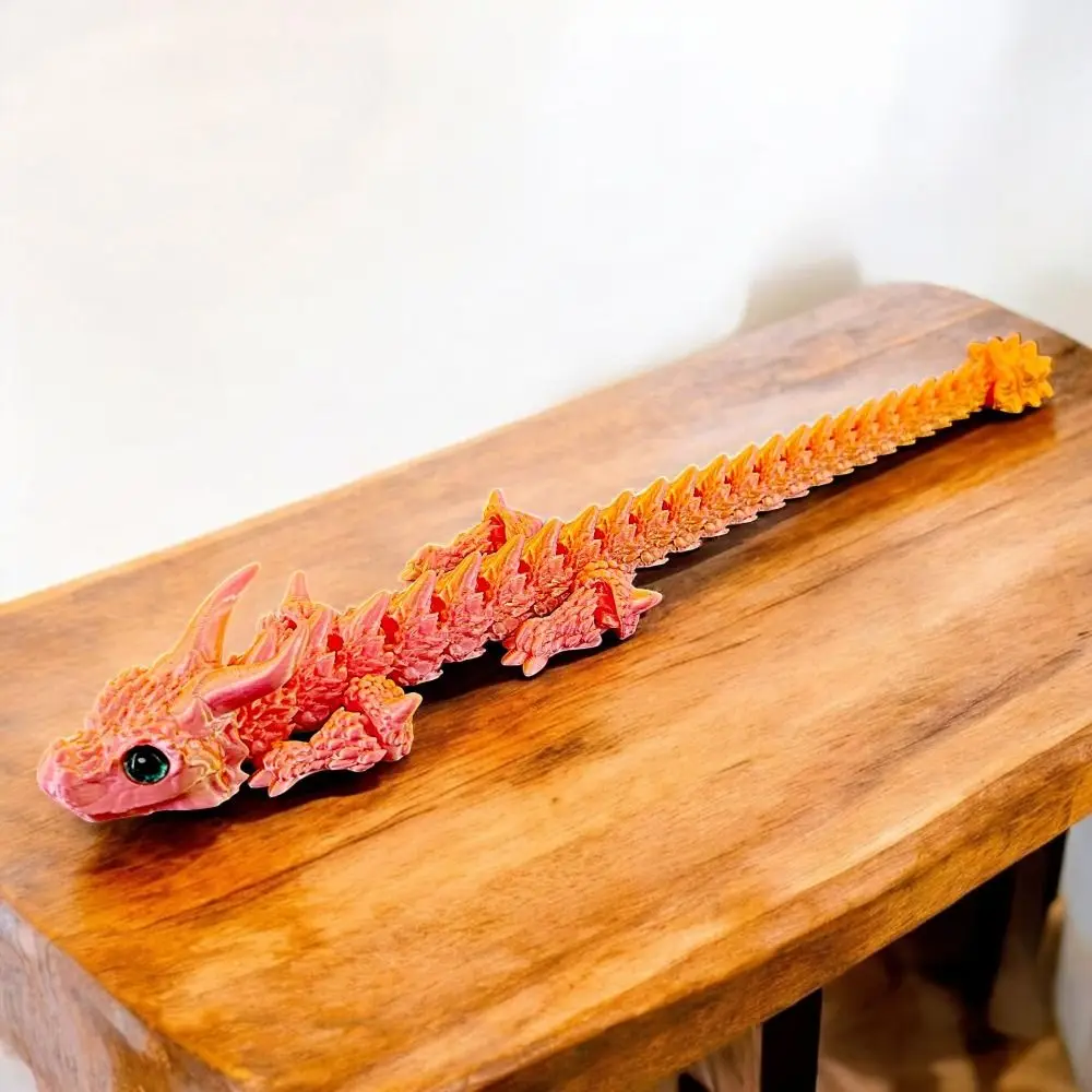 Gesimuleerde oog 3D-geprinte draak Alles-in-één vormlaser 3D-geprinte diceratops-draak Draaibaar Flexibel