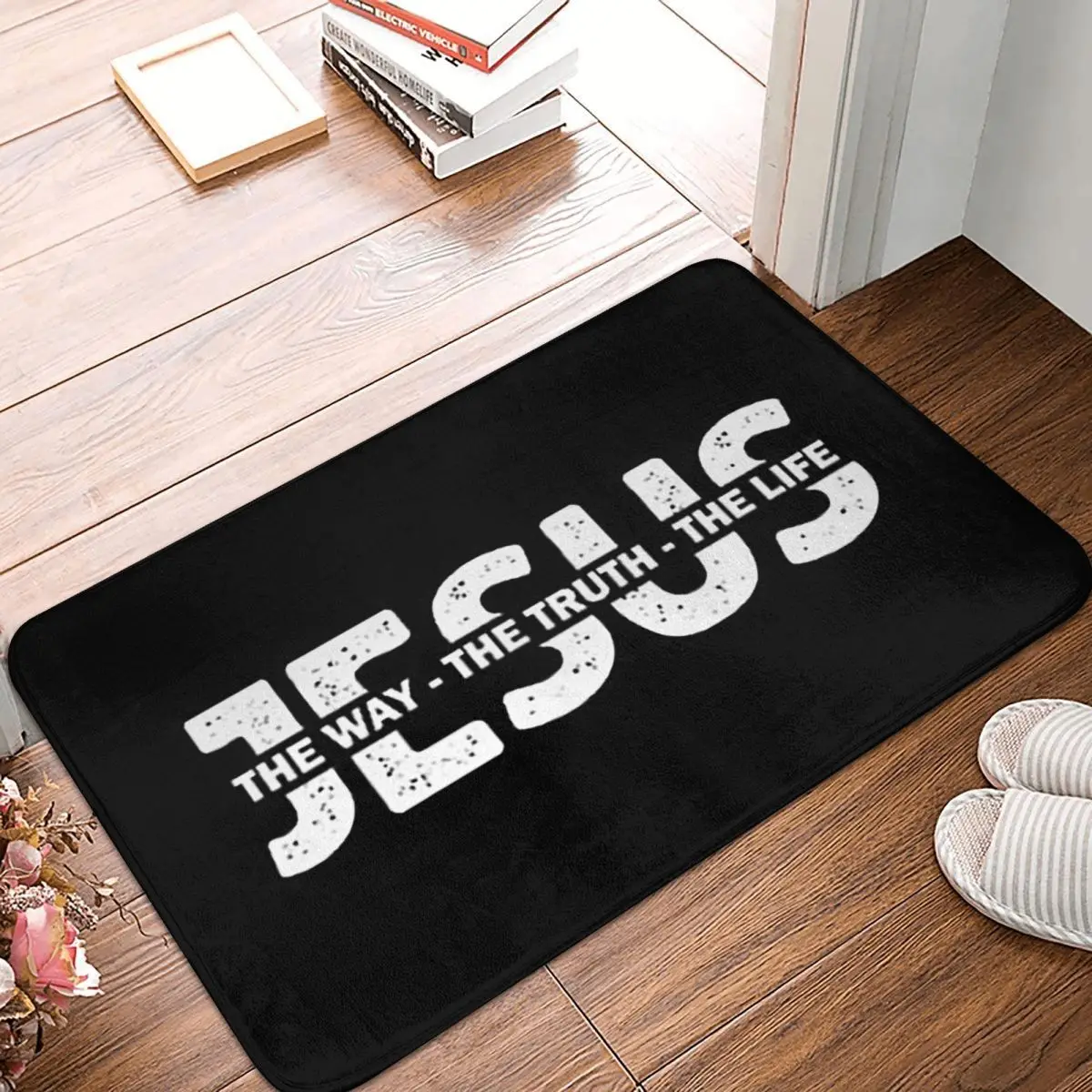 Jesus The Way The Truth The Life Faith Christian Non-slip Doormat Floor Mat Carpet Rug for Kitchen Entrance Balcony Footpad Mats