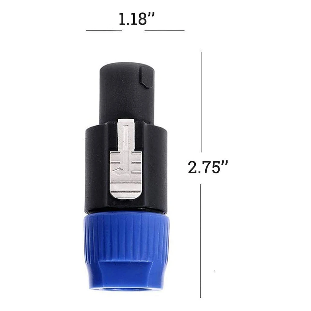 Connecteurs d'adaptateur de câble audio, prise de haut-parleur audio à 4 pôles, verrouillage torsadé osophable avec Speakon NL4David, NL4FX, NLT4X, paquet de 8