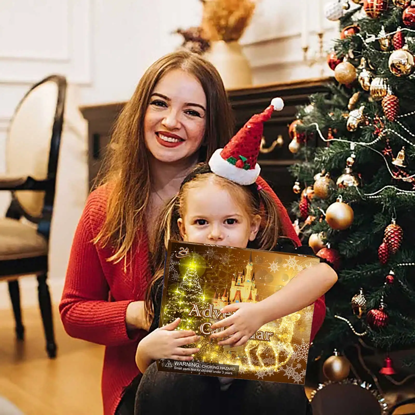 Two Minute Toothbrush Timer Countdown Christmas Advent Calendar For Kids Jewelry Set Ring Necklace Earrings Kids Stopwatch Timer