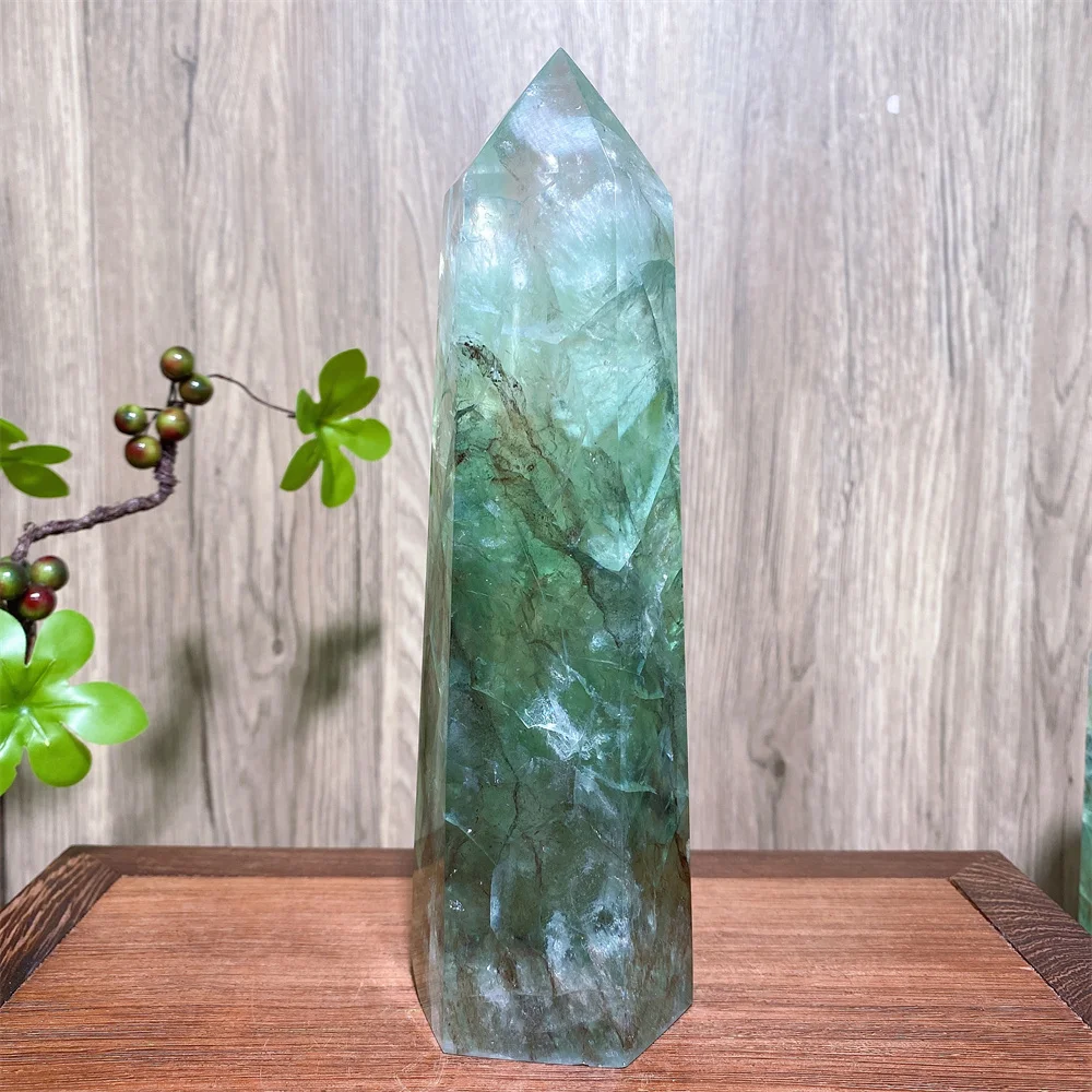 1PC Natural Unique Big Smoky Fluorite Big Towers Fluorite Crystal Column Magic Obelisk Point Earth Healing Crystals Lucky Gifts