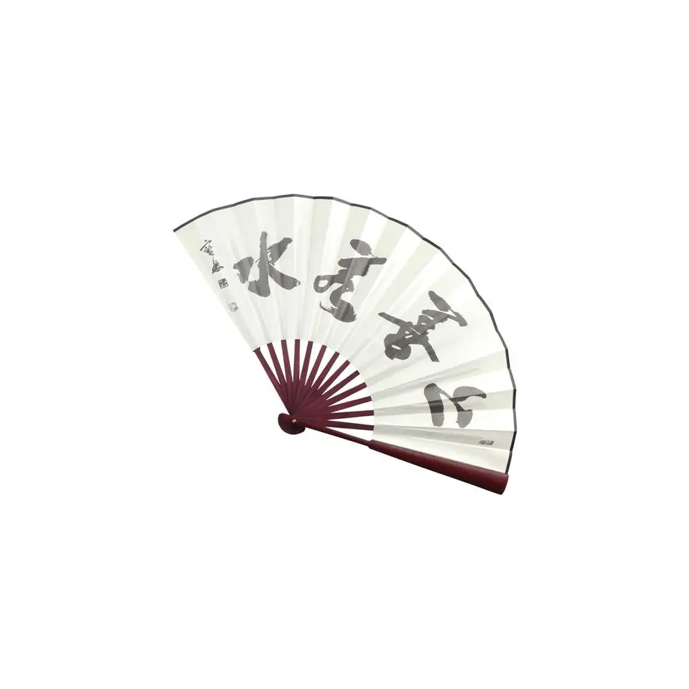 Bamboo Handle Folding Fan Silk Cloth Traditional Chinese Painting Hand Fan Laser Engraving Chinese