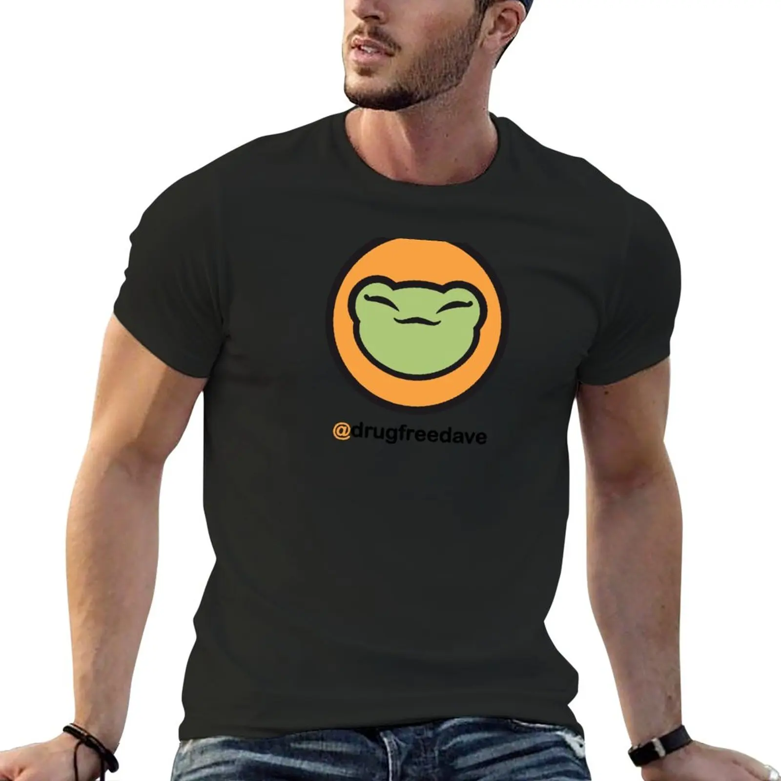 

Drugfreedave Frog Logo (Back Print / Orange) T-Shirt hippie clothes blanks sublime cute clothes fruit of the loom mens t shirts